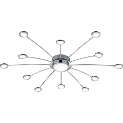 233,95 € Free Shipping | Indoor ceiling light Trio Bodrum 2.3W Ø 100 cm. Dimmable multicolor RGBW LED. Remote control Living room and bedroom. Modern Style. Metal casting. Plated chrome Color