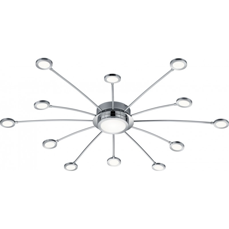 248,95 € Free Shipping | Chandelier Trio Bodrum 2.3W Ø 100 cm. Dimmable multicolor RGBW LED. Remote control Living room and bedroom. Modern Style. Metal casting. Plated chrome Color
