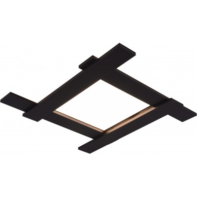 Ceiling lamp Trio Belfast 3.5W 3000K Warm light. 59×59 cm. Integrated LED. Ceiling and wall mounting Living room and bedroom. Modern Style. Metal casting. Black Color