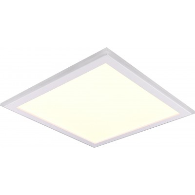 Indoor ceiling light Trio Columbia 28W 45×45 cm. Dimmable multicolor RGBW LED. Remote control Living room and bedroom. Modern Style. Plastic and Polycarbonate. White Color