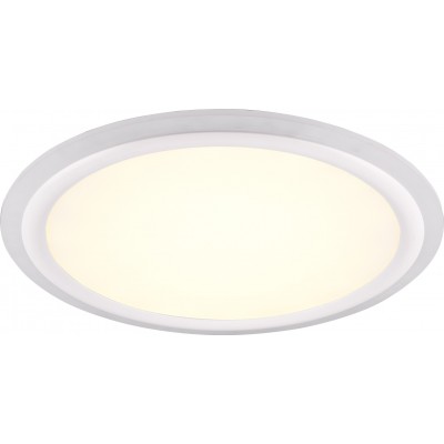 Indoor ceiling light Trio Columbia 45W Ø 50 cm. Dimmable multicolor RGBW LED. Remote control Living room and bedroom. Modern Style. Plastic and Polycarbonate. White Color