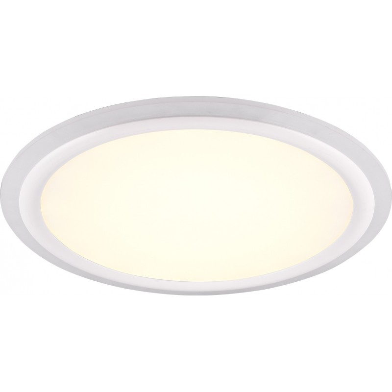 133,95 € Free Shipping | Indoor ceiling light Trio Columbia 45W Ø 50 cm. Dimmable multicolor RGBW LED. Remote control Living room and bedroom. Modern Style. Plastic and Polycarbonate. White Color