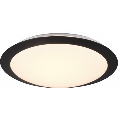 37,95 € Free Shipping | Indoor ceiling light Trio Umberto 12W 3000K Warm light. Ø 29 cm. Integrated LED Bathroom. Modern Style. Plastic and polycarbonate. Black Color