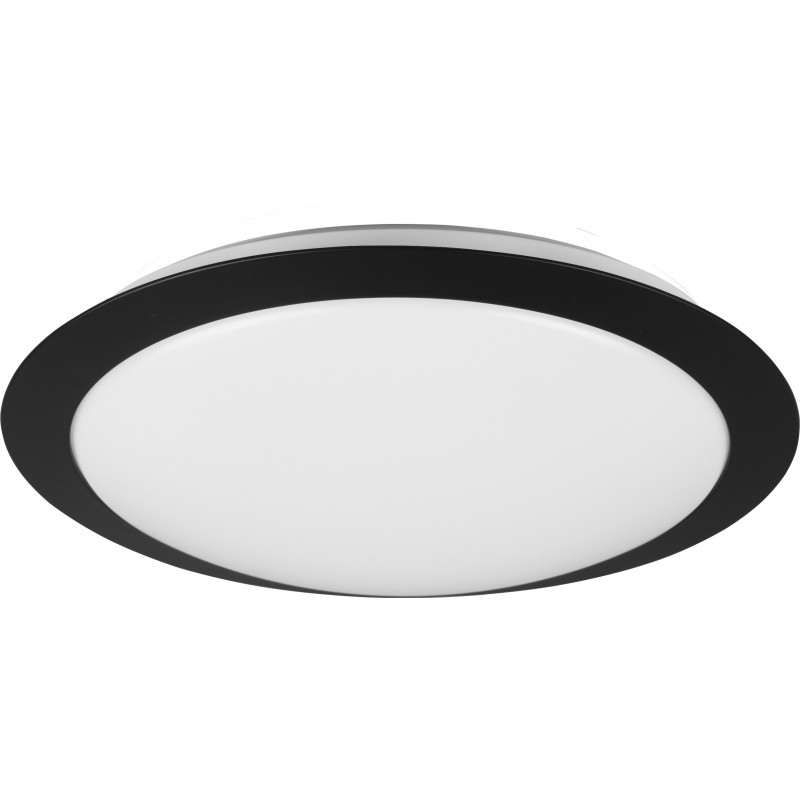 35,95 € Free Shipping | Indoor ceiling light Trio Umberto 12W 3000K Warm light. Ø 29 cm. Integrated LED Bathroom. Modern Style. Plastic and polycarbonate. Black Color