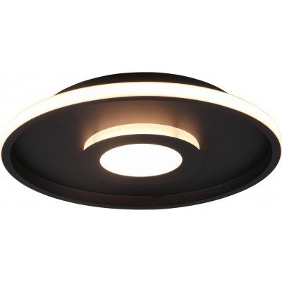 Lámpara de techo Trio Ascari 35W 3000K Luz cálida. Ø 40 cm. LED integrado Baño. Estilo moderno. Metal. Color negro