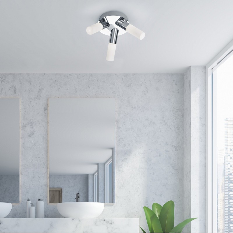 63,95 € Free Shipping | Indoor spotlight Trio Dylan 4.5W 3000K Warm light. Ø 37 cm. Integrated LED Bathroom. Modern Style. Metal casting. Plated chrome Color