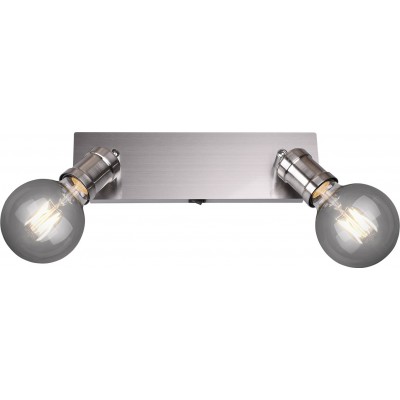 Lampe au plafond Trio Carl 30×12 cm. Salle et chambre. Style moderne. Métal. Couleur nickel mat