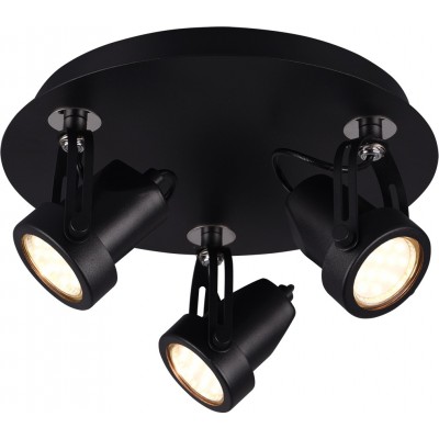 39,95 € Envoi gratuit | Projecteur d'intérieur Trio Goa Ø 25 cm. Métal. Couleur noir