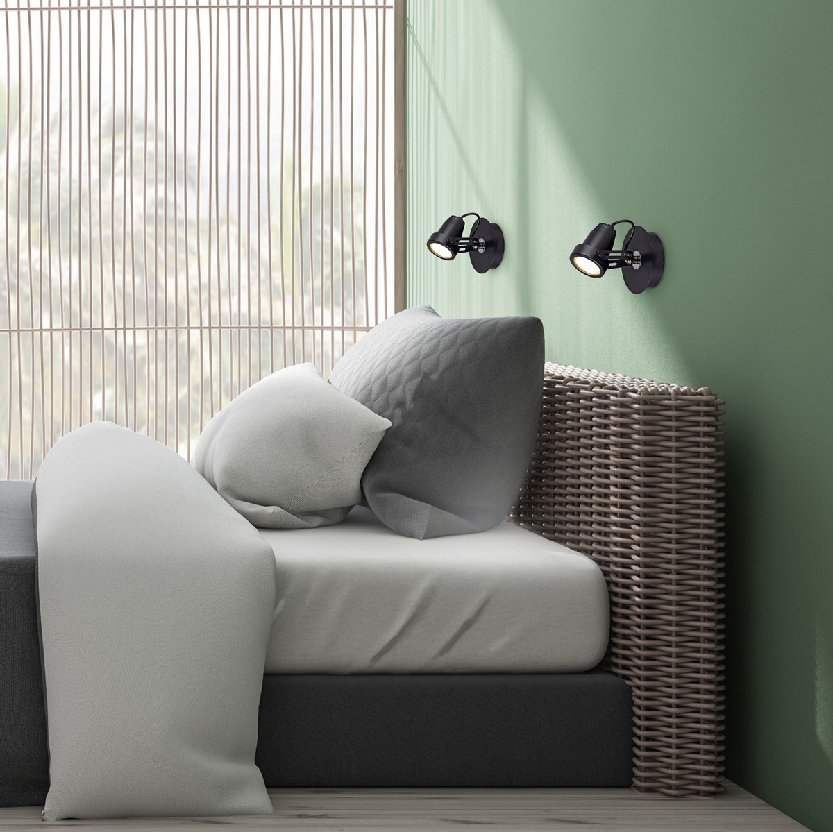 39,95 € Envoi gratuit | Projecteur d'intérieur Trio Goa Ø 25 cm. Métal. Couleur noir