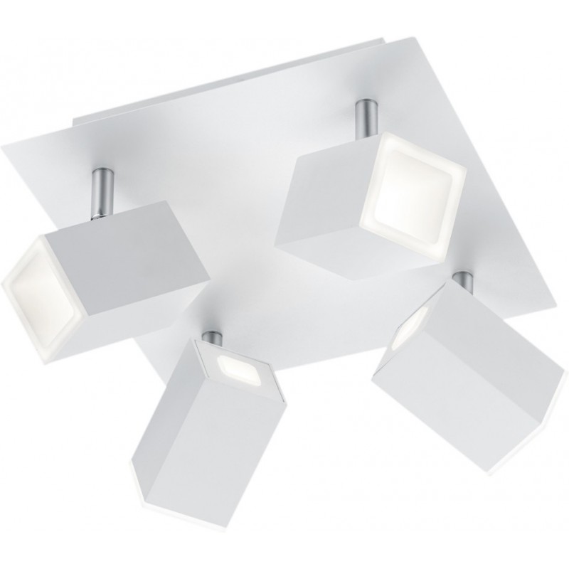 67,95 € Free Shipping | Indoor spotlight Trio Lagos 6W 3000K Warm light. 25×25 cm. Integrated LED Living room and bedroom. Modern Style. Metal casting. White Color