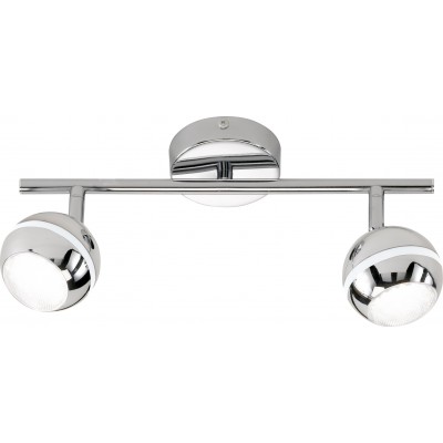 Foco para interior Trio Baloubet 3.8W 3100K Luz cálida. 33×17 cm. LED integrado Salón y dormitorio. Estilo diseño. Plástico y Policarbonato. Color cromado