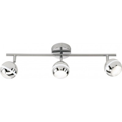 Projecteur d'intérieur Trio Baloubet 3.8W 3100K Lumière chaude. 50×17 cm. LED intégrée Salle et chambre. Style conception. Plastique et Polycarbonate. Couleur chromé