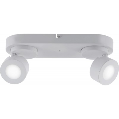 Indoor spotlight Trio Sancho 3W 32×13 cm. Dimmable multicolor RGBW LED. Remote control. WiZ compatible. Ceiling and wall mounting Living room and bedroom. Modern Style. Metal casting. White Color