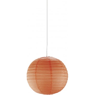 Lampe à suspension Trio Paper Ø 40 cm. Salle et chambre. Style conception. Papier. Couleur orange