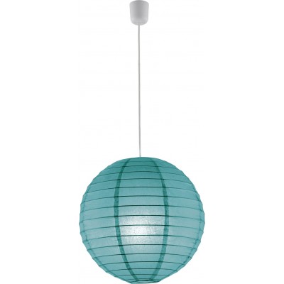 Hanging lamp Trio Paper Ø 40 cm. Living room, bedroom and kids zone. Design Style. Paper. Blue Color