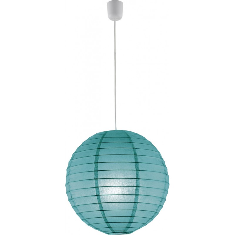 2,95 € Free Shipping | Hanging lamp Trio Paper Ø 40 cm. Living room, bedroom and kids zone. Design Style. Paper. Blue Color