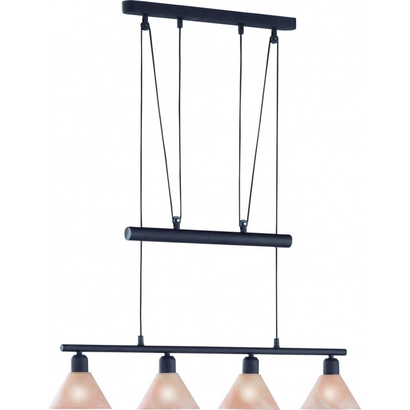 58,95 € Free Shipping | Hanging lamp Trio Stamina 180×80 cm. Adjustable height Living room and bedroom. Rustic Style. Metal casting. Oxide Color