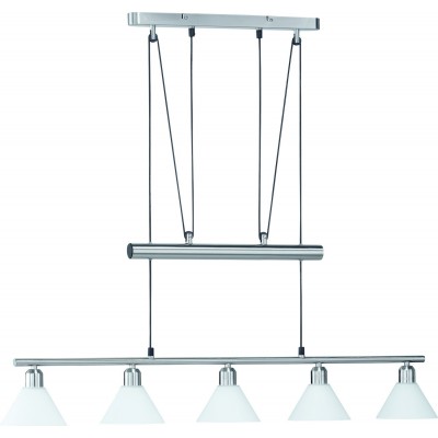 127,95 € Free Shipping | Hanging lamp Trio Stamina 180×102 cm. Adjustable height Living room and bedroom. Modern Style. Metal casting. Matt nickel Color