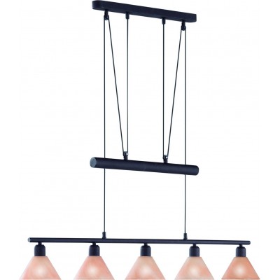 Hanging lamp Trio Stamina 180×102 cm. Adjustable height Living room and bedroom. Rustic Style. Metal casting. Oxide Color
