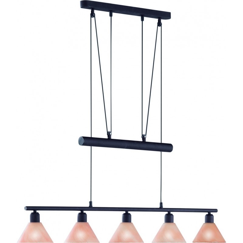 75,95 € Free Shipping | Hanging lamp Trio Stamina 180×102 cm. Adjustable height Living room and bedroom. Rustic Style. Metal casting. Oxide Color