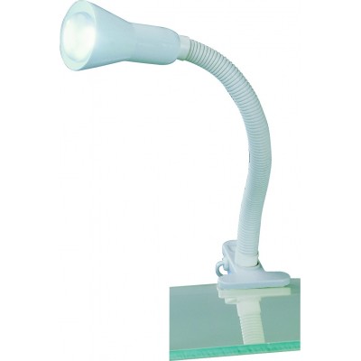 Lámpara de escritorio Trio Flexo 30×8 cm. Lámpara de pinza. Flexible Salón y dormitorio. Estilo moderno. Plástico y Policarbonato. Color blanco