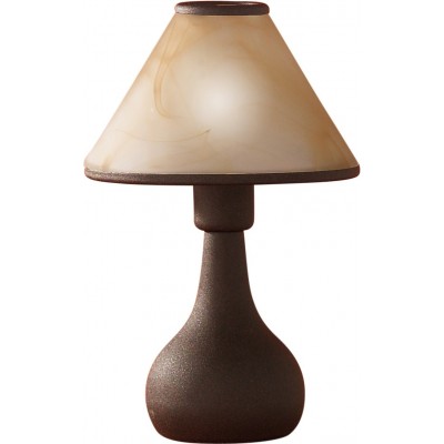 Lampe de table Trio Gerrit Ø 16 cm. Fonction tactile Salle et chambre. Style rustique. Métal. Couleur nickel mat