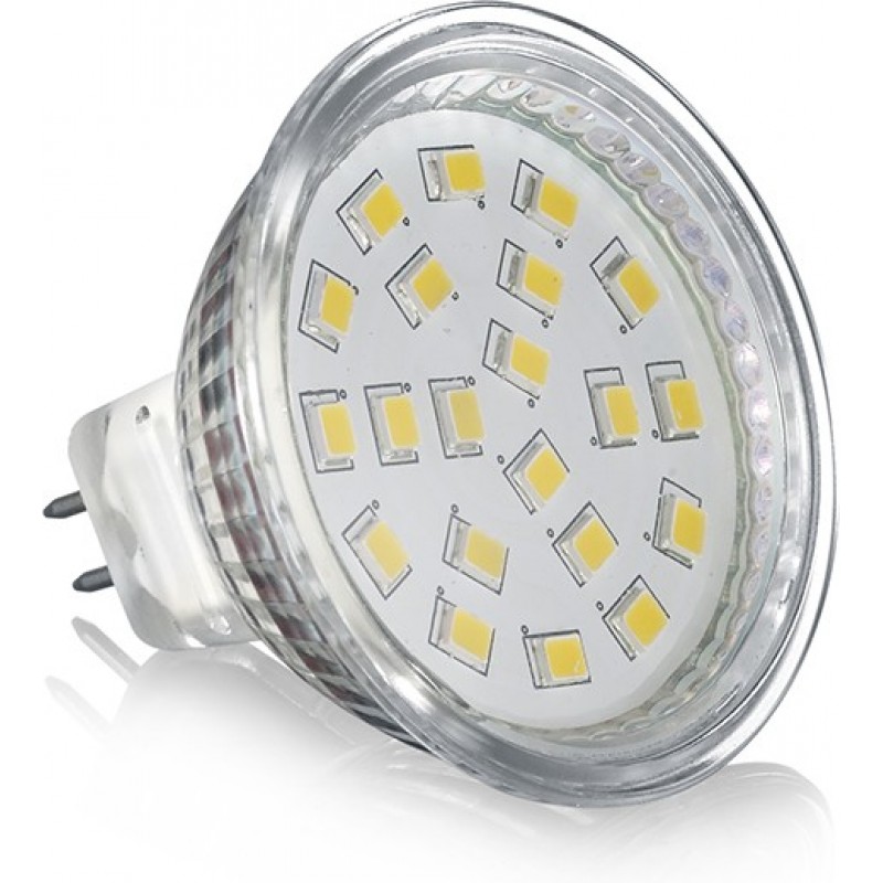 4,95 € Бесплатная доставка | Светодиодная лампа Trio Reflector 3W GU5.3 LED 3000K Теплый свет. Ø 5 cm. Стекло