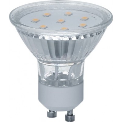 Ampoule LED Trio Reflector 3W GU10 LED 3000K Lumière chaude. Ø 5 cm. Verre. Couleur argent