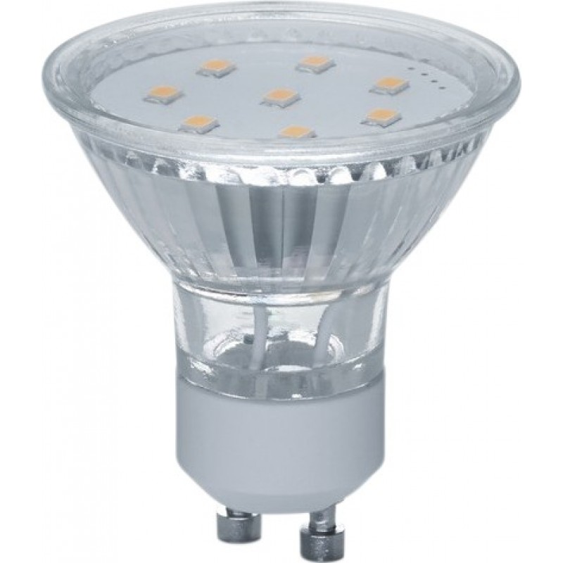4,95 € Free Shipping | LED light bulb Trio Reflector 3W GU10 LED 3000K Warm light. Ø 5 cm. Glass. Silver Color