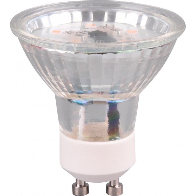11,95 € 免费送货 | LED灯泡 Trio Reflector 3W GU10 LED 3000K 暖光. Ø 5 cm. 现代的 风格. 金属. 银 颜色