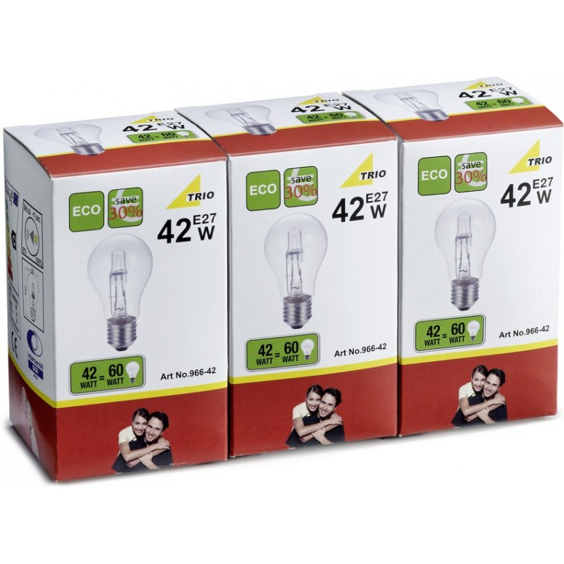 3,95 € Free Shipping | LED light bulb Trio Bombilla 42W E27 2800K Very warm light. Ø 5 cm. Halogen Glass