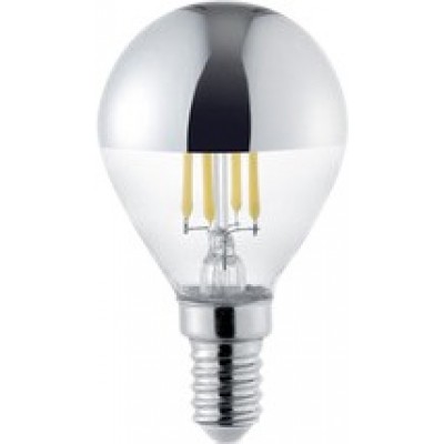 6,95 € Бесплатная доставка | Светодиодная лампа Trio Bombilla 4W E14 LED 2800K Очень теплый свет. Ø 4 cm. Стекло. Покрытый хром Цвет
