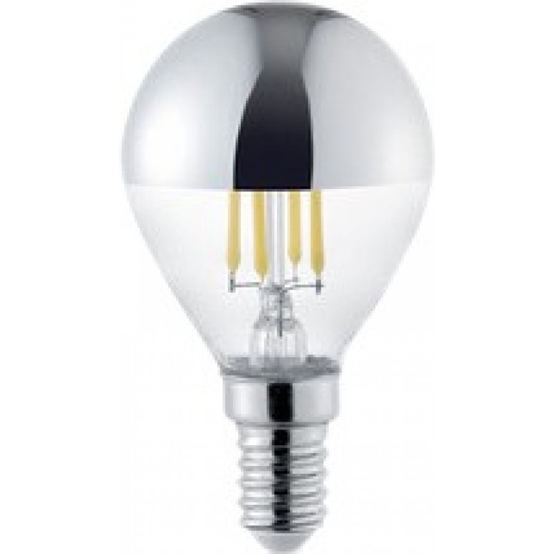 6,95 € 送料無料 | LED電球 Trio Bombilla 4W E14 LED 2800K とても暖かい光. Ø 4 cm. ガラス. メッキクローム カラー