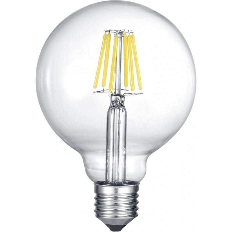 14,95 € Free Shipping | LED light bulb Trio Globo 8W E27 LED 2700K Very warm light. Ø 9 cm. Modern Style. Glass