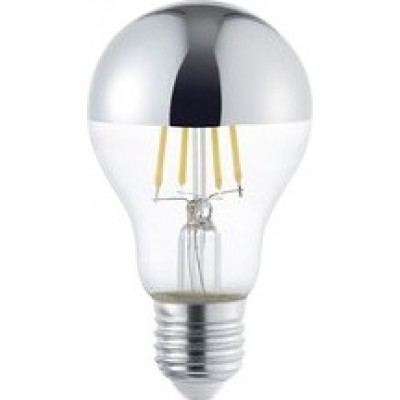 Lampadina LED Trio Bombilla 4W E27 LED 2800K Luce molto calda. Ø 6 cm. Bicchiere. Colore cromato