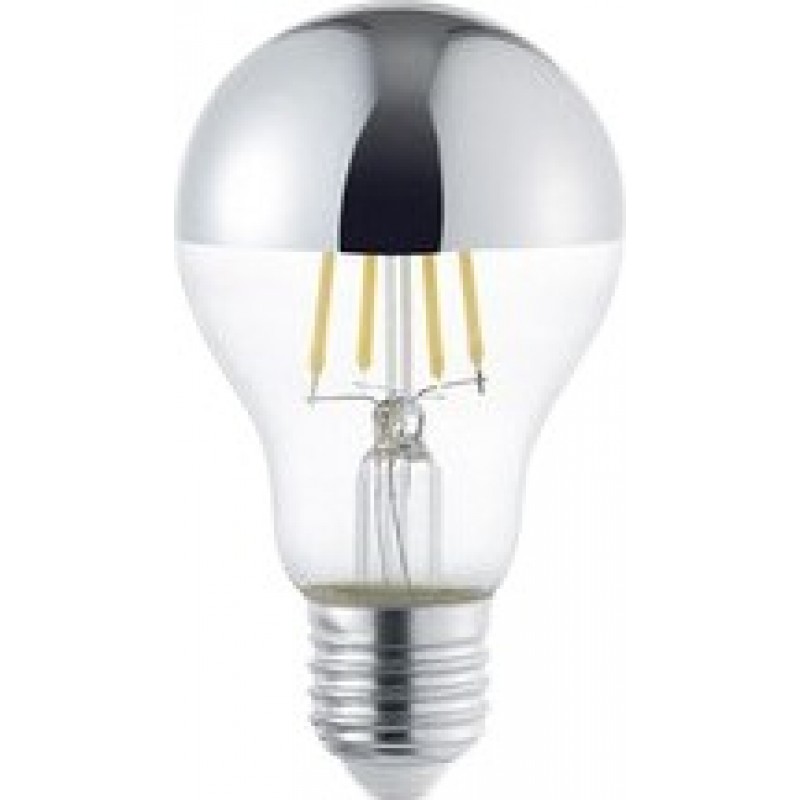 8,95 € Бесплатная доставка | Светодиодная лампа Trio Bombilla 4W E27 LED 2800K Очень теплый свет. Ø 6 cm. Стекло. Покрытый хром Цвет