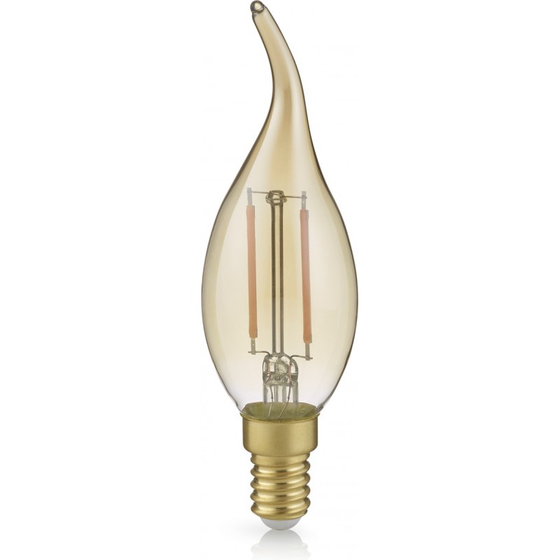 7,95 € Free Shipping | LED light bulb Trio Vela 4W E14 LED 2700K Very warm light. Ø 3 cm. Modern Style. Glass. Orange gold Color