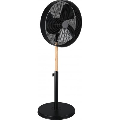 Ventilador de pé Reality Viking Ø 45 cm. Altura ajustável Metais. Cor preto