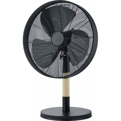 122,95 € Free Shipping | Pedestal fan Reality Viking Ø 35 cm. Living room and bedroom. Modern Style. Metal casting. Black Color