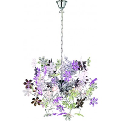141,95 € Envío gratis | Lámpara colgante Reality Flower Ø 63 cm. Salón y dormitorio. Estilo diseño. Metal. Color cromado