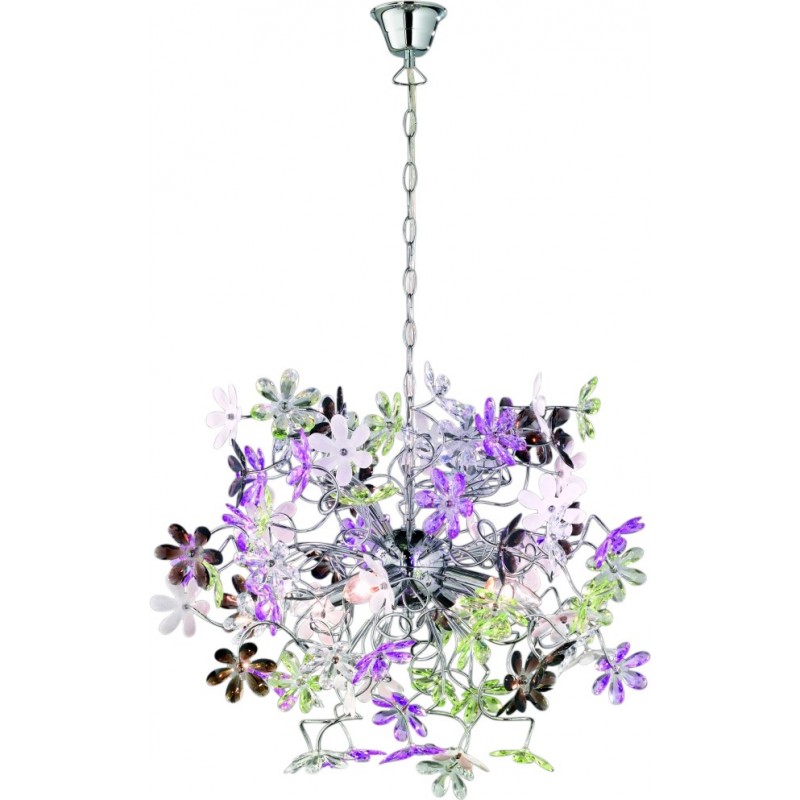 141,95 € Бесплатная доставка | Подвесной светильник Reality Flower Ø 63 cm. Гостинная и спальная комната. Дизайн Стиль. Металл. Покрытый хром Цвет