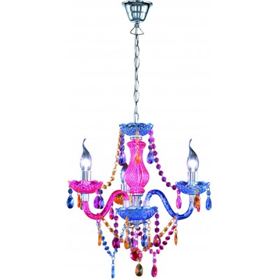 62,95 € Free Shipping | Chandelier Reality Lüster Ø 46 cm. Living room and bedroom. Design Style. Metal casting. Plated chrome Color