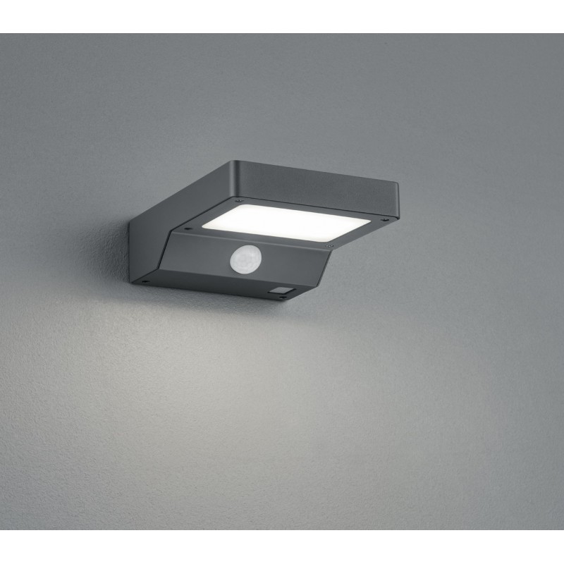 48,95 € Free Shipping | Outdoor wall light Reality Fomosa 4.8W 3000K Warm light. 13×5 cm. Integrated LED. Motion sensor Terrace and garden. Modern Style. Plastic and polycarbonate. Anthracite Color