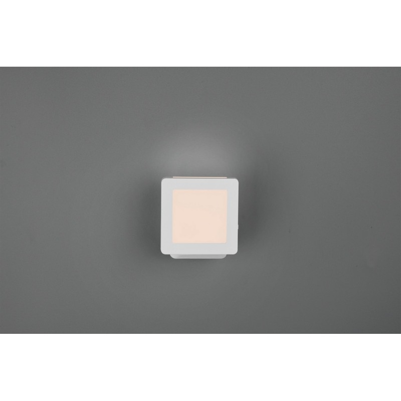 7,95 € Free Shipping | Indoor wall light Reality Hank 0.4W 3000K Warm light. 8×8 cm. Integrated LED. Darkness sensing Living room and bedroom. Modern Style. Plastic and polycarbonate. White Color
