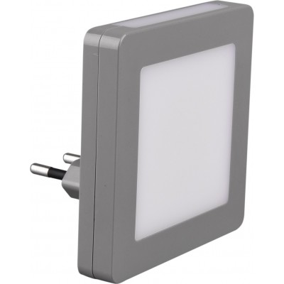 Iluminación de seguridad Reality Hank 0.4W 3000K Luz cálida. 8×8 cm. LED integrado. Sensor de oscuridad Salón y dormitorio. Estilo moderno. Plástico y Policarbonato. Color gris