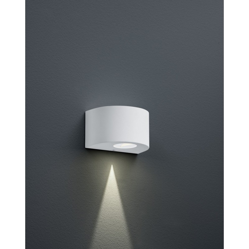 36,95 € Free Shipping | Outdoor wall light Reality Rosario 2W 3000K Warm light. 15×9 cm. Integrated LED Terrace and garden. Modern Style. Plastic and polycarbonate. White Color