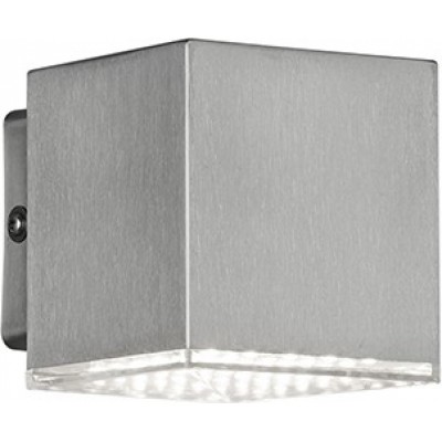 Aplique de pared exterior Reality Quito 7W 3000K Luz cálida. 11×9 cm. LED integrado Terraza y jardín. Estilo moderno. Acero. Color plata