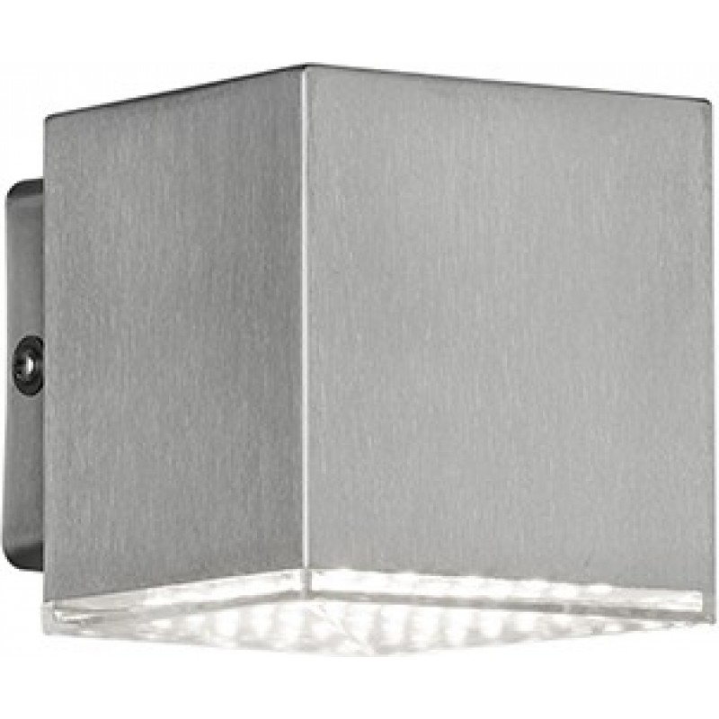 22,95 € Free Shipping | Outdoor wall light Reality Quito 7W 3000K Warm light. 11×9 cm. Integrated LED Terrace and garden. Modern Style. Steel. Silver Color