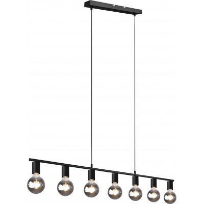 87,95 € Free Shipping | Hanging lamp Reality Vannes 150×111 cm. Living room, kitchen and bedroom. Modern Style. Metal casting. Black Color