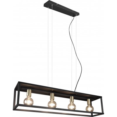 Lampada a sospensione Reality Vito 150×100 cm. Metallo. Colore nero